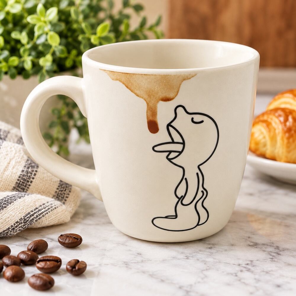 Propaganda Thailand Mr P Lick Mug Y2K 2000s Designer Novelty Ceramic Coffee Cup